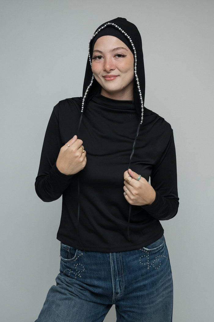 Capuche brodée Nacréa
