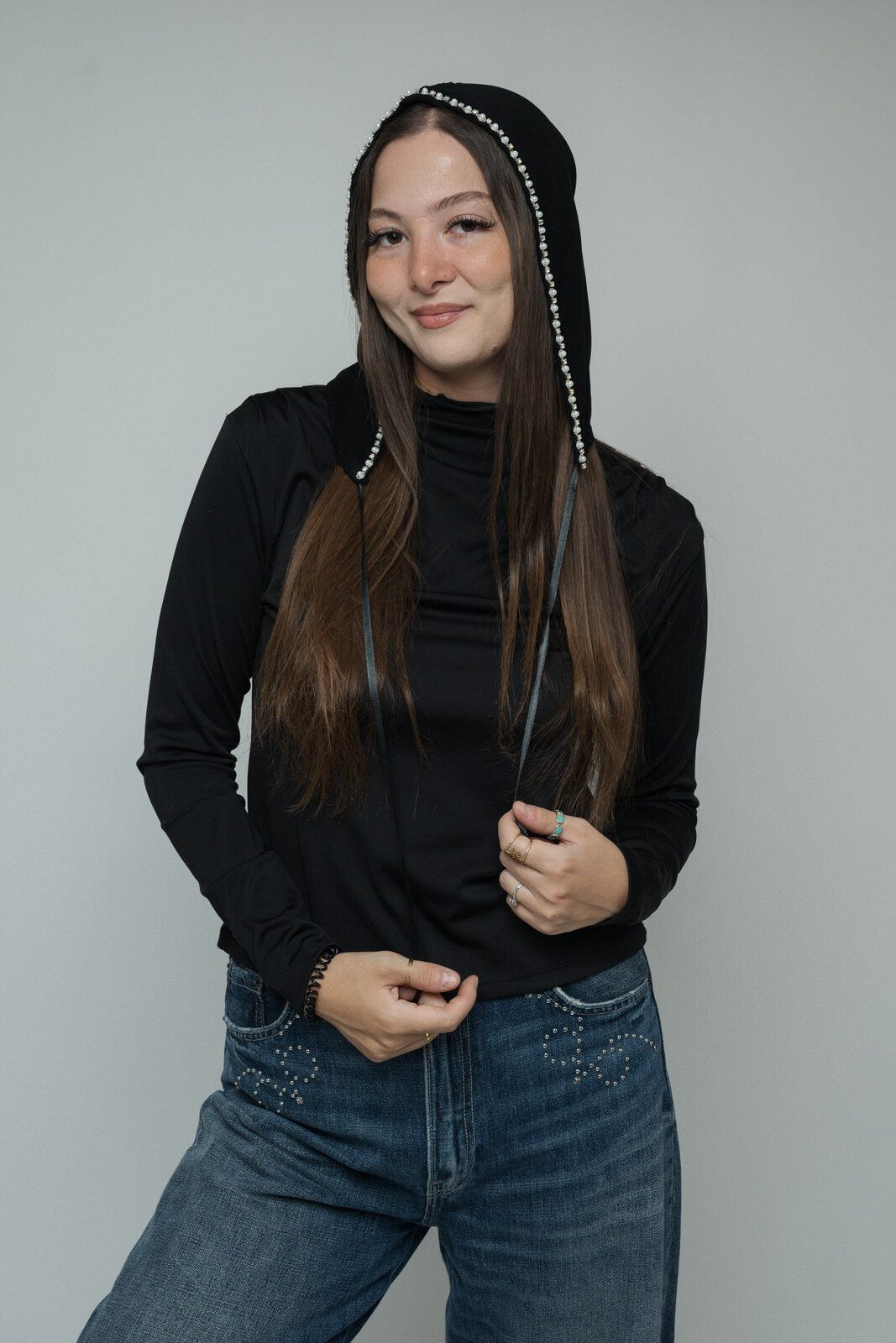 Capuche brodée Nacréa Faralyn — Nacréa, porté